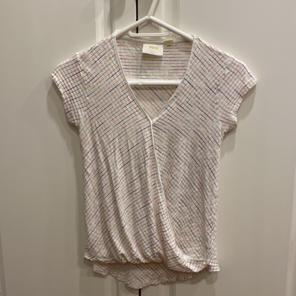 Maeve short sleeve wrap top by Anthropologie - Picture 5 of 10